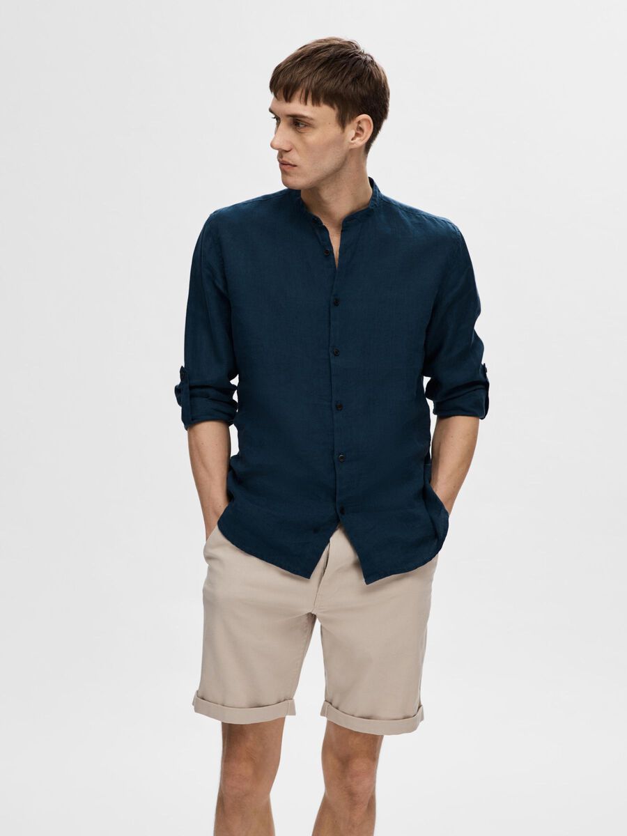 Selected PURE LINEN LONG SLEEVED SHIRT, Sky Captain, highres - 16088372_SkyCaptain_003.jpg
