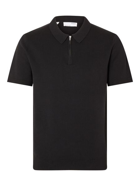 Selected EN MAILLE POLO, Black, highres - 16092578_Black_001.jpg