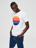 Selected IMPRIMÉ COUPE DROITE - T-SHIRT, Bright White, highres - 16073698_BrightWhite_763764_003.jpg