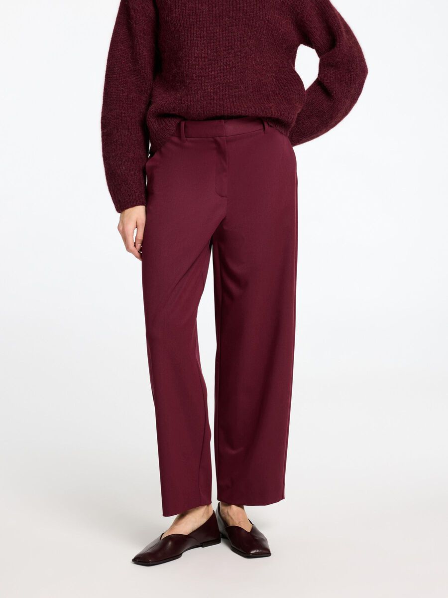 Selected MID-WAIST BARREL FIT BROEK, Zinfandel, highres - 16095685_Zinfandel_1143492_003.jpg