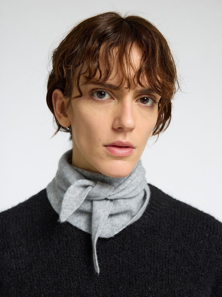 Selected 100% CASHMERE SCARF, Medium Grey Melange, highres - 16095351_MediumGreyMelange_008.jpg