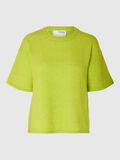 Selected SHORT-SLEEVED KNITTED TOP, Lime Green, highres - 16093048_LimeGreen_1090347_001.jpg