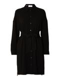 Selected LONG-SLEEVED SHIRT DRESS, Black, highres - 16089666_Black_001.jpg