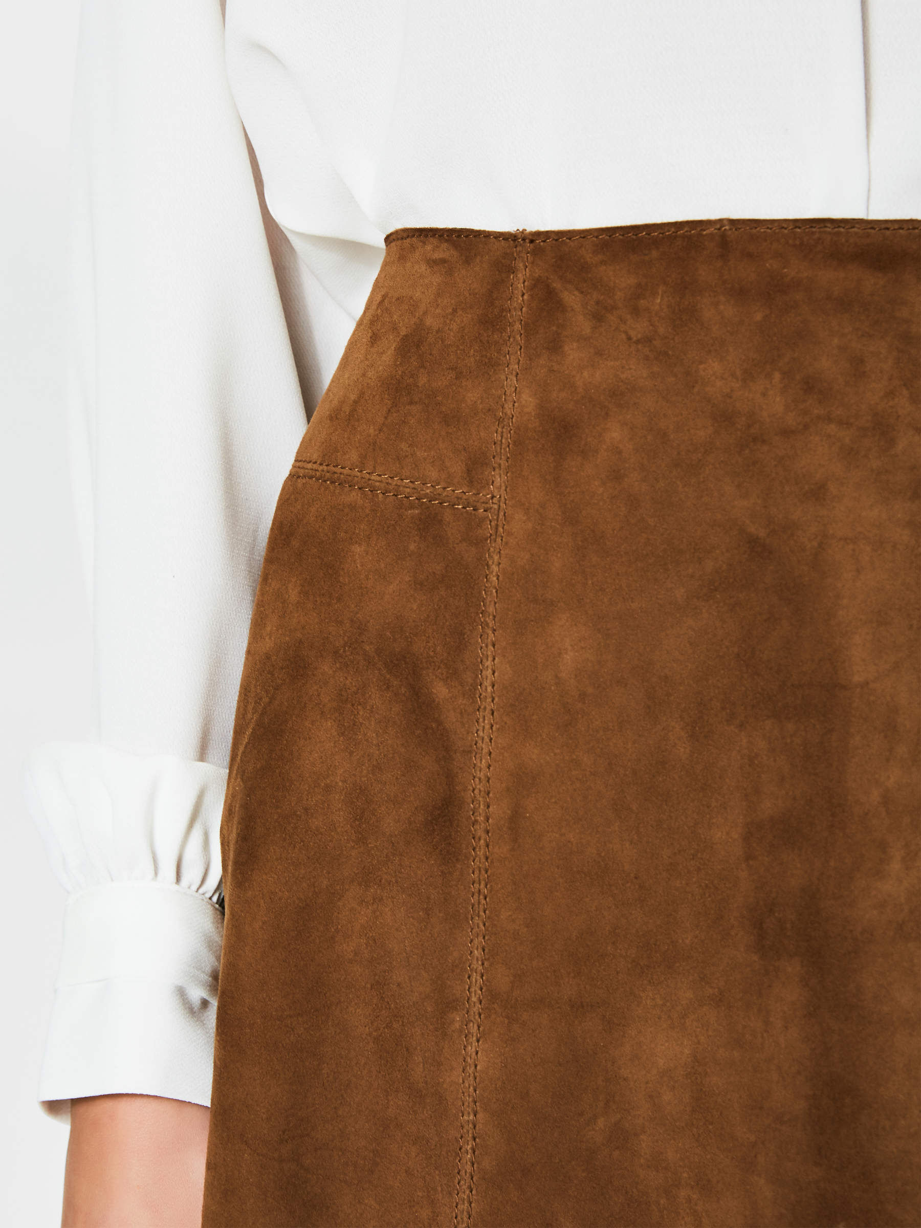 Dark brown suede mini sale skirt