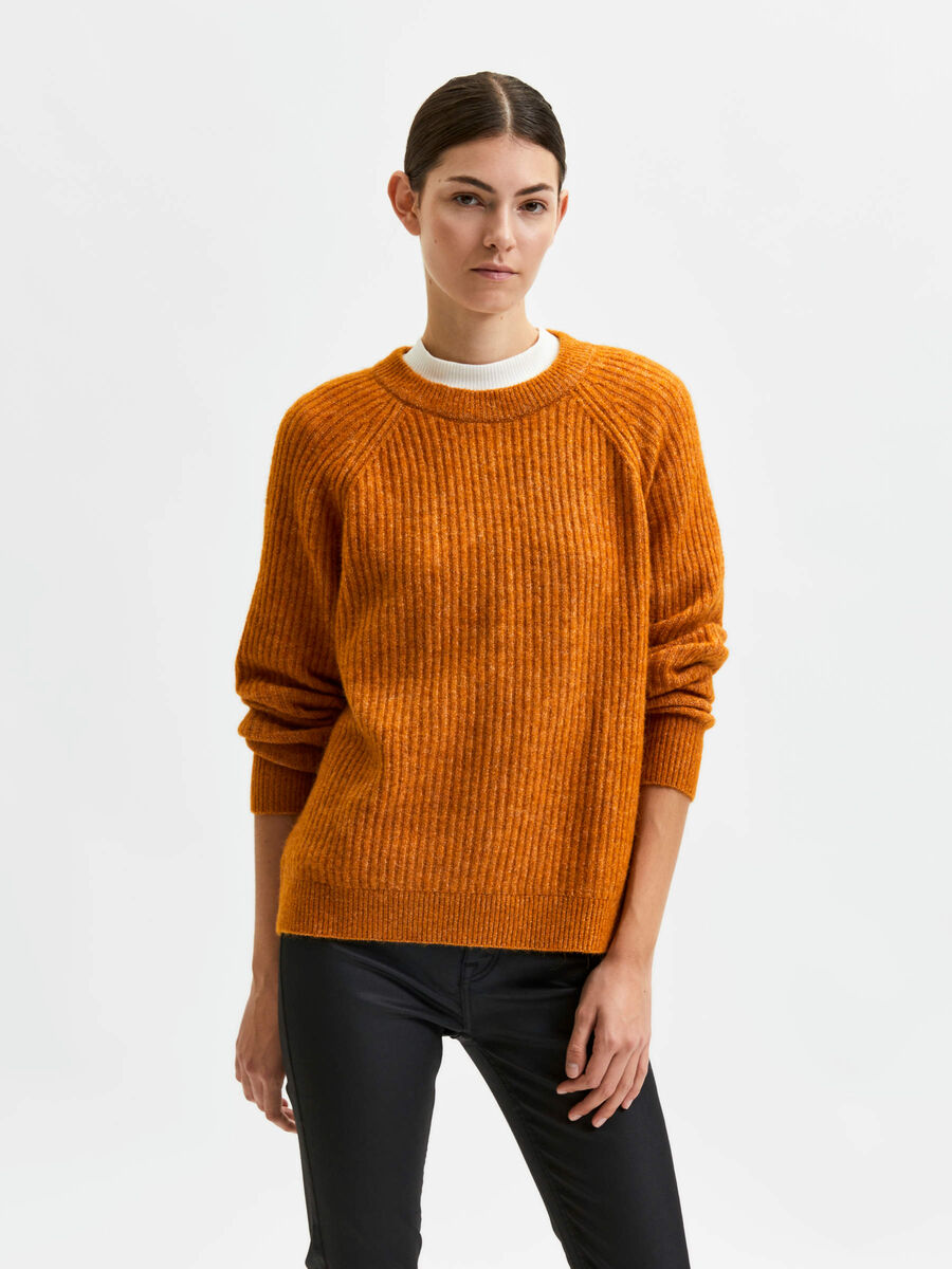 Selected RIBBED KNITTED JUMPER, Pumpkin Spice, highres - 16081526_PumpkinSpice_003.jpg