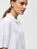 Selected CROPPED - SHORT SLEEVED SHIRT, Bright White, highres - 16066069_BrightWhite_006.jpg