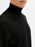 Selected ROLL NECK KNITTED PULLOVER, Black, highres - 16082064_Black_892643_006.jpg