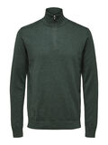 Selected HALF-ZIP PULL EN MAILLE, Darkest Spruce, highres - 16074687_DarkestSpruce_779218_001.jpg