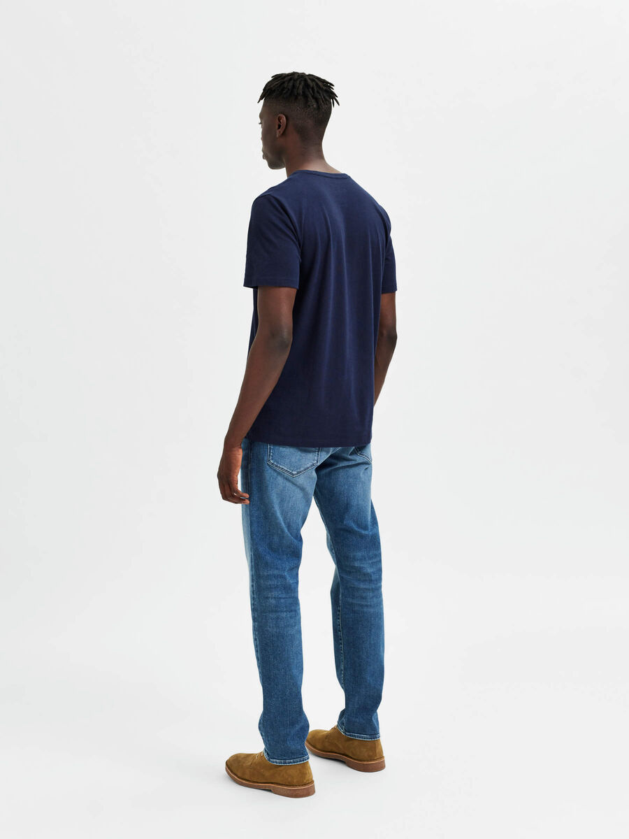 Selected CLASSIC LINEN T-SHIRT, Navy Blazer, highres - 16087859_NavyBlazer_004.jpg