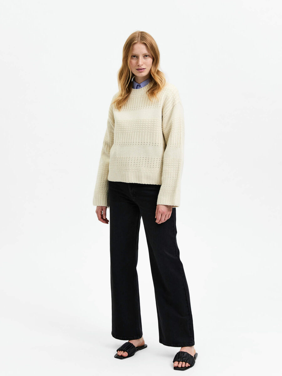 Selected CHUNKY STRIKKET PULLOVER, Birch, highres - 16085469_Birch_005.jpg