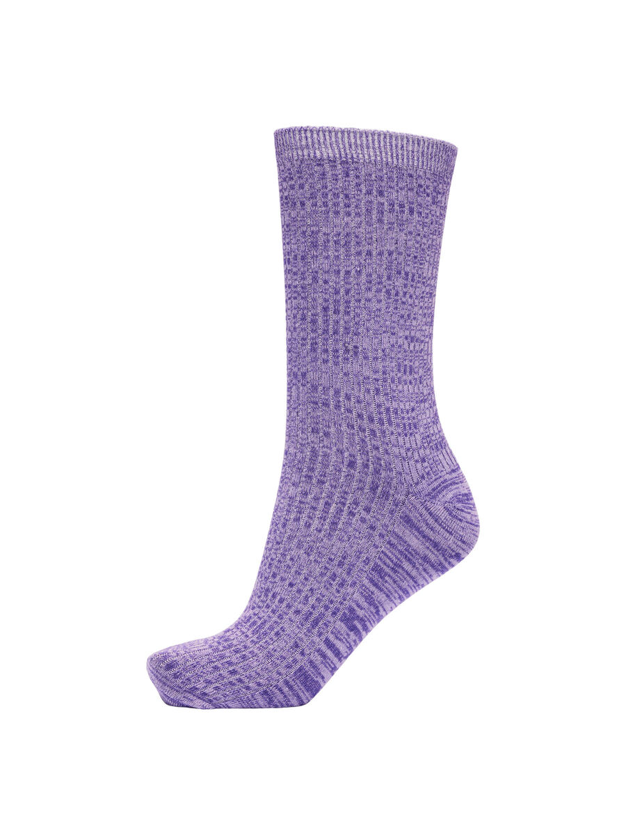 Selected RIBBED SOCKS, Acai, highres - 16086667_Acai_001.jpg