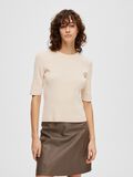 Selected SHORT-SLEEVED KNITTED TOP, Birch, highres - 16088431_Birch_003.jpg
