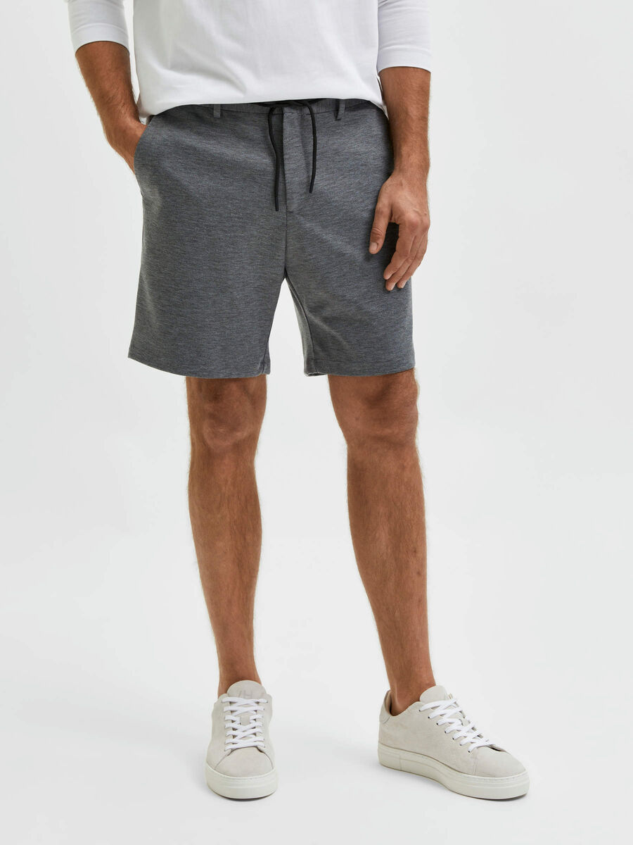 Selected KORDELZUG SHORTS, Grey Melange, highres - 16082873_GreyMelange_003.jpg