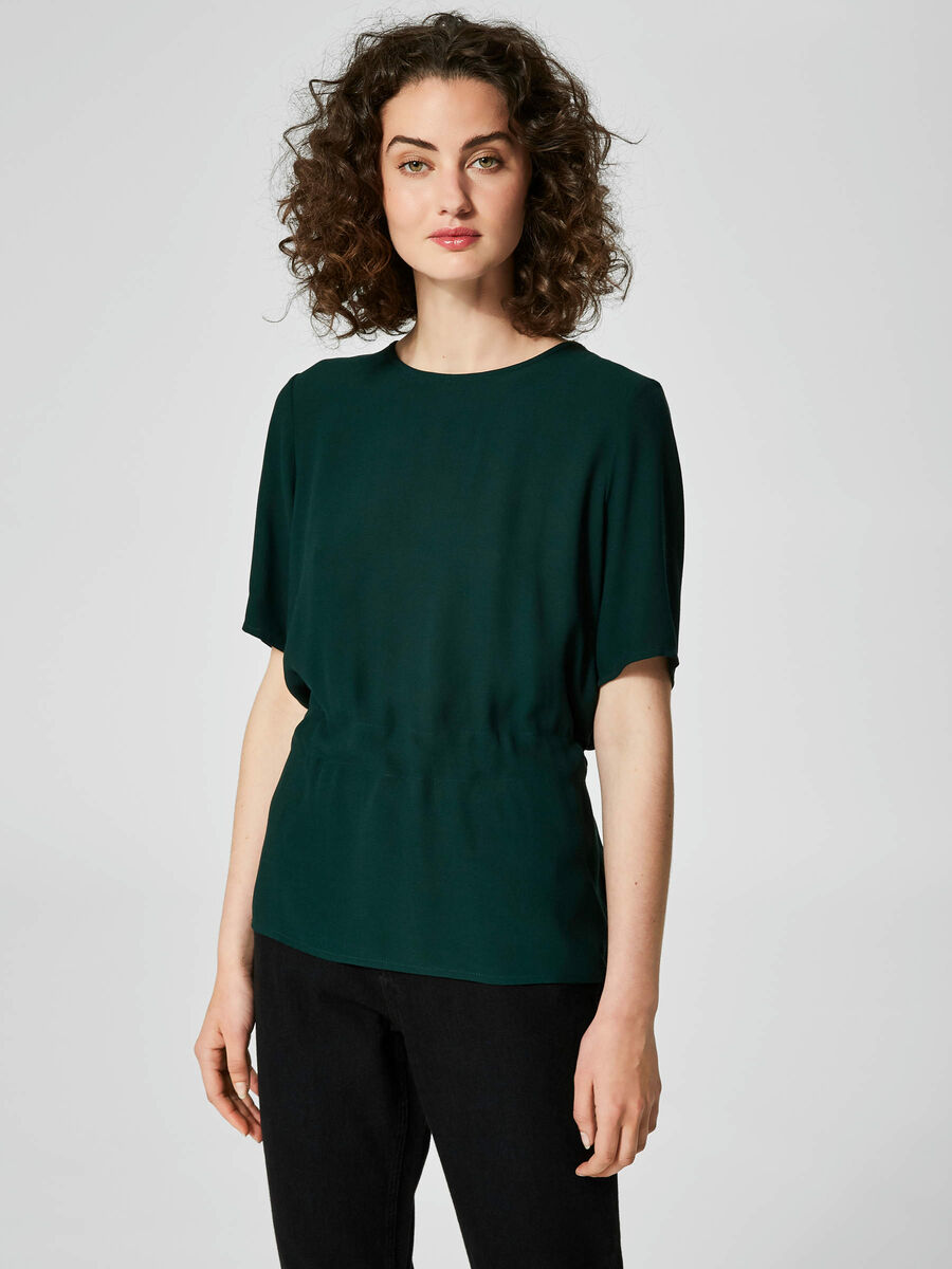 Selected DRAPED - SHORT SLEEVED TOP, Scarab, highres - 16063070_Scarab_003.jpg