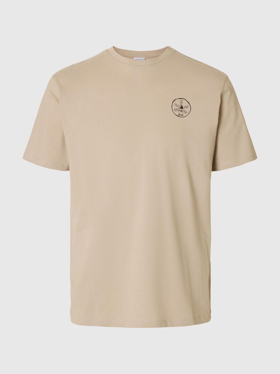 Selected REGULAR FIT PRINTED T-SHIRT, Pure Cashmere, highres - 16099318_PureCashmere_1221893_001.jpg