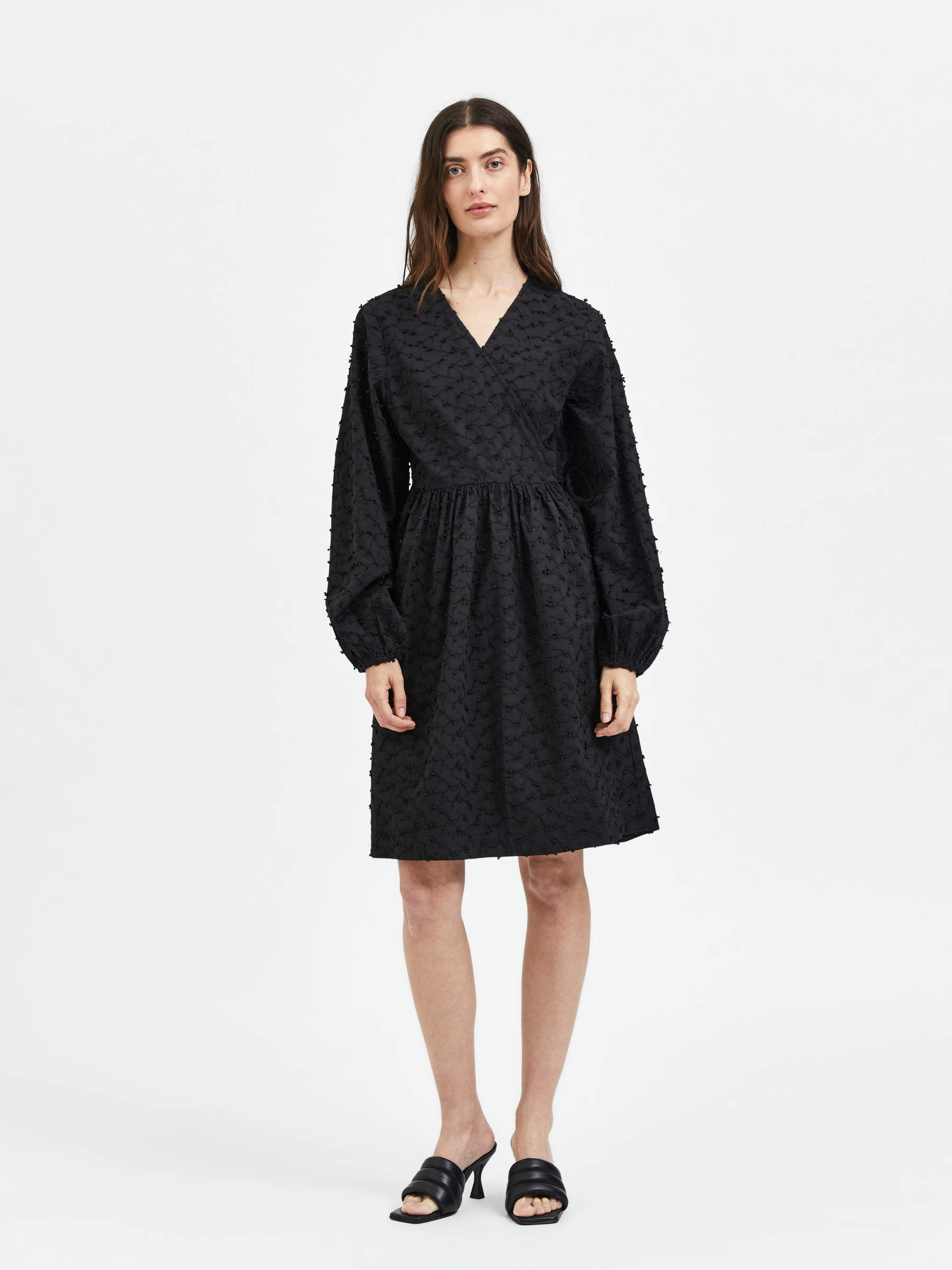 Cos black cheap wrap dress