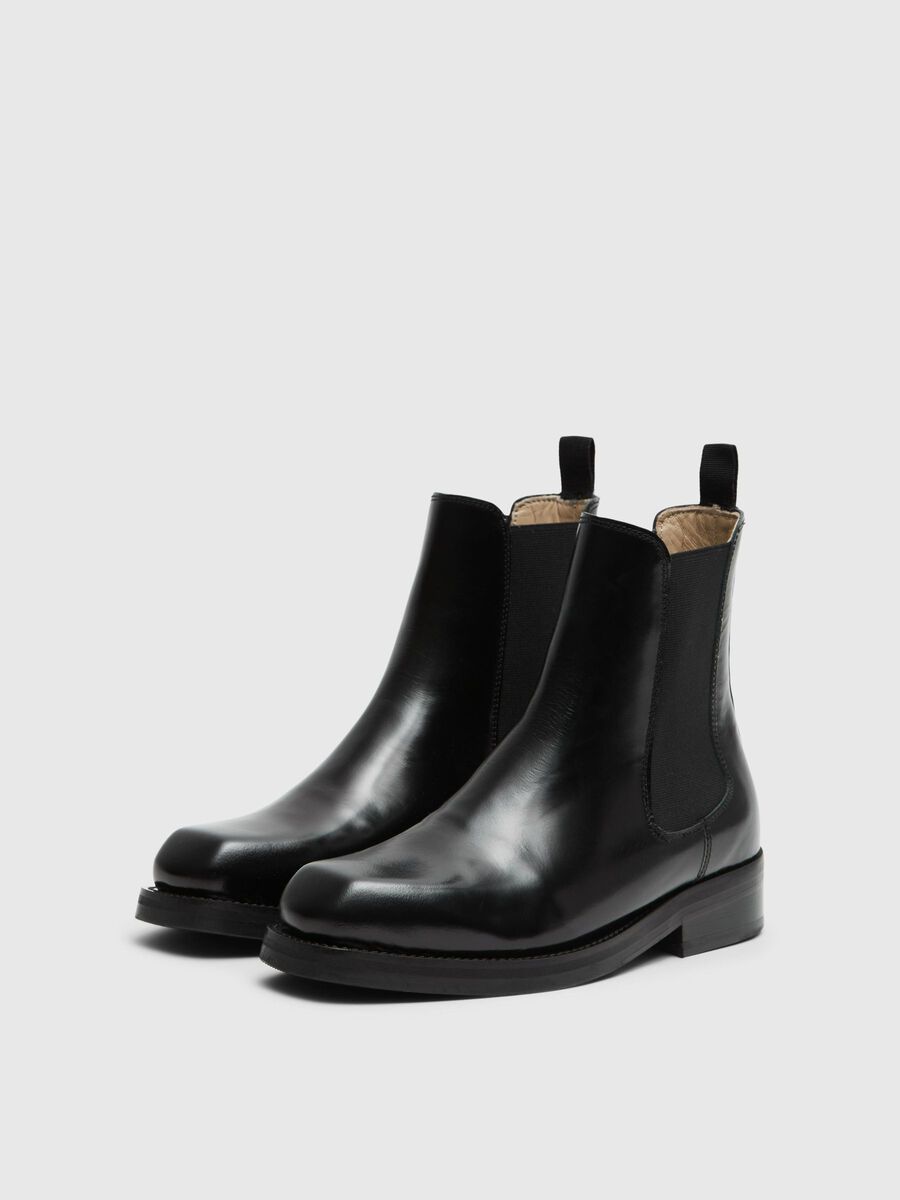 Selected LEATHER CHELSEA BOOTS, Black, highres - 16082245_Black_006.jpg