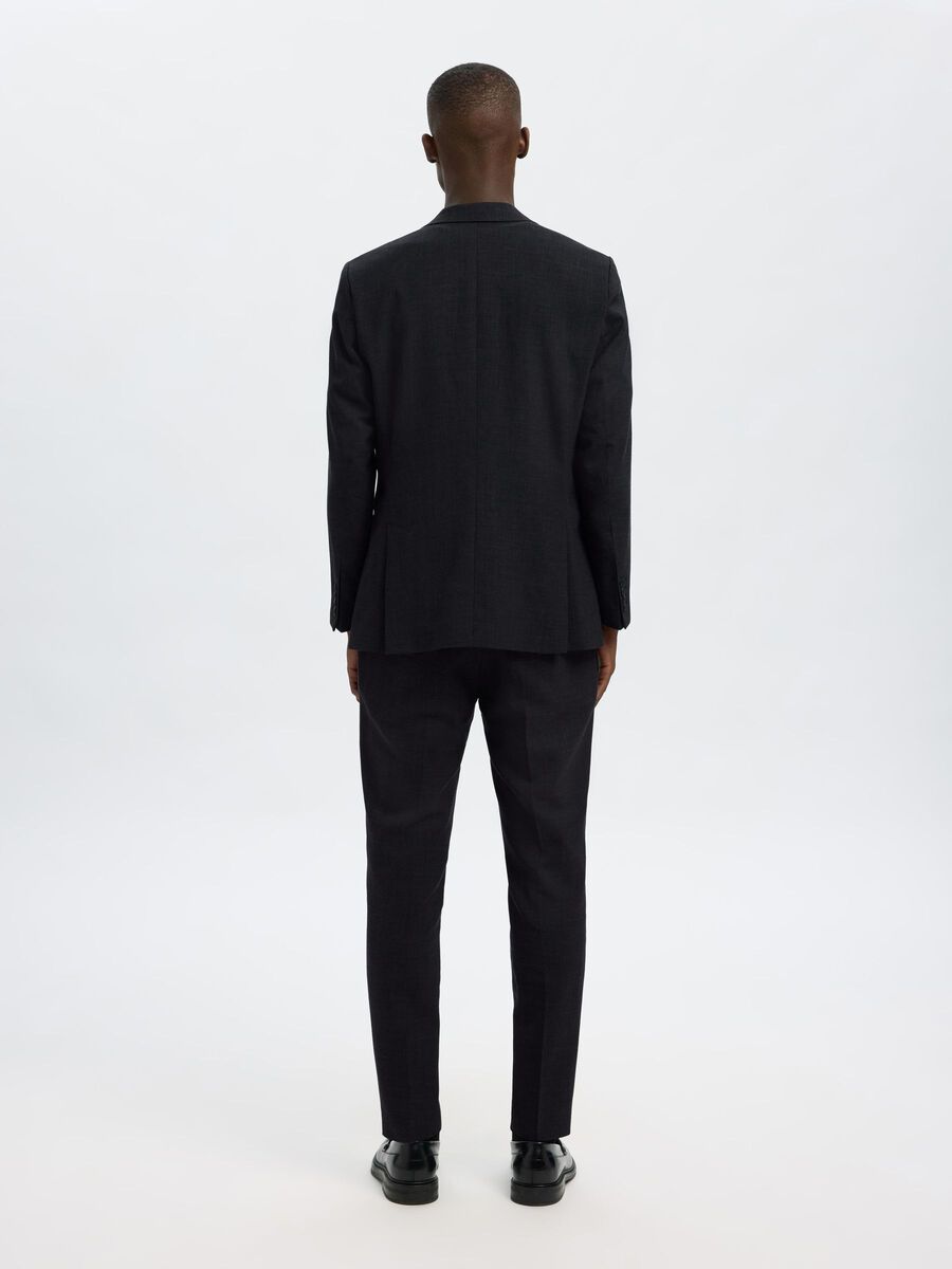 Selected SLIM FIT  DOUBLE-BREASTED BLAZER, Black, highres - 16098184_Black_004.jpg
