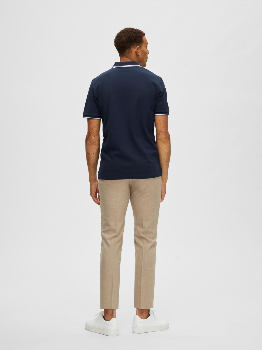 Selected SHORT SLEEVED POLO SHIRT, Navy Blazer, highres - 16087840_NavyBlazer_004.jpg