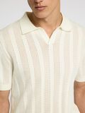 Selected 100% COTTON KNITTED POLO SHIRT, Egret, highres - 16096390_Egret_006.jpg