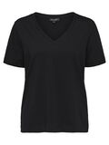 Selected V-HALS T-SHIRT, Black, highres - 16065132_Black_001.jpg