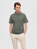 Selected SHORT SLEEVED POLO SHIRT, Agave Green, highres - 16087840_AgaveGreen_003.jpg