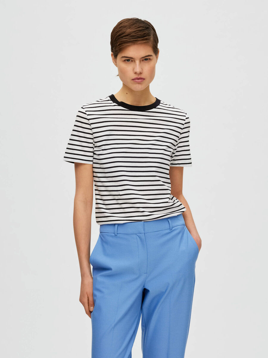 Selected STRIPED T-SHIRT, Black, highres - 16089127_Black_1014529_003.jpg