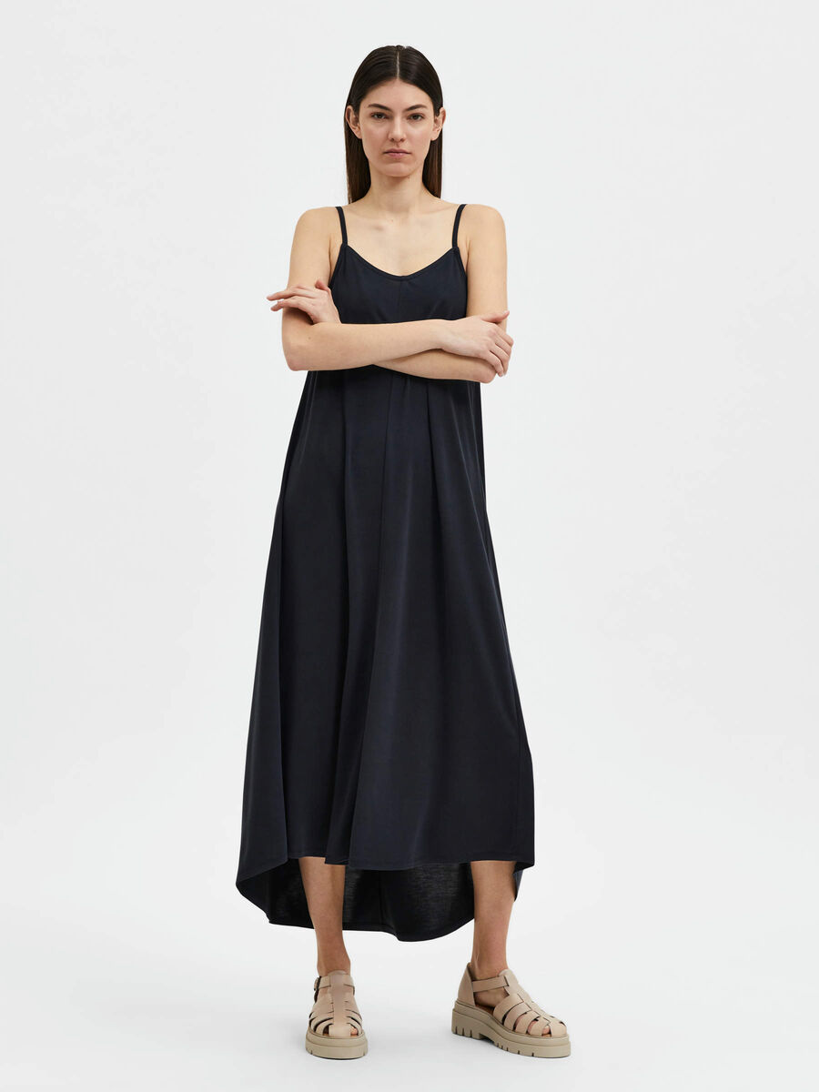 Selected STRAPPY MIDI DRESS, Black, highres - 16086071_Black_003.jpg