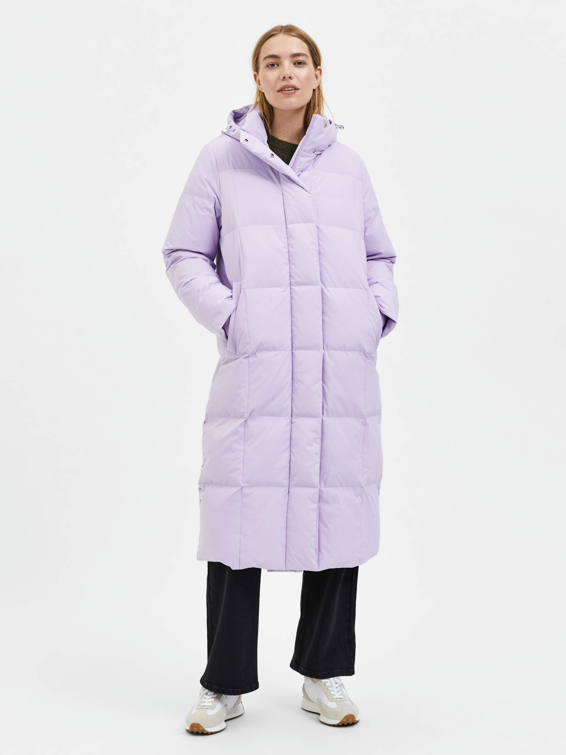 LONGLINE RE DOWN PUFFER JACKET Purple SELECTED FEMME