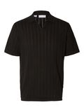 Selected KORTE MOUWEN POLO, Black, highres - 16090860_Black_001.jpg