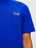 Selected EMBROIDERED T-SHIRT, Nautical Blue, highres - 16092768_NauticalBlue_006.jpg
