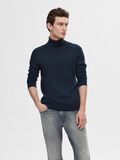 Selected LONG-SLEEVED ROLL NECK PULLOVER, Navy Blazer, highres - 16074684_NavyBlazer_779199_003.jpg