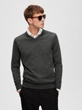 Selected V-NECK JUMPER, Medium Grey Melange, highres - 16089190_MediumGreyMelange_008.jpg