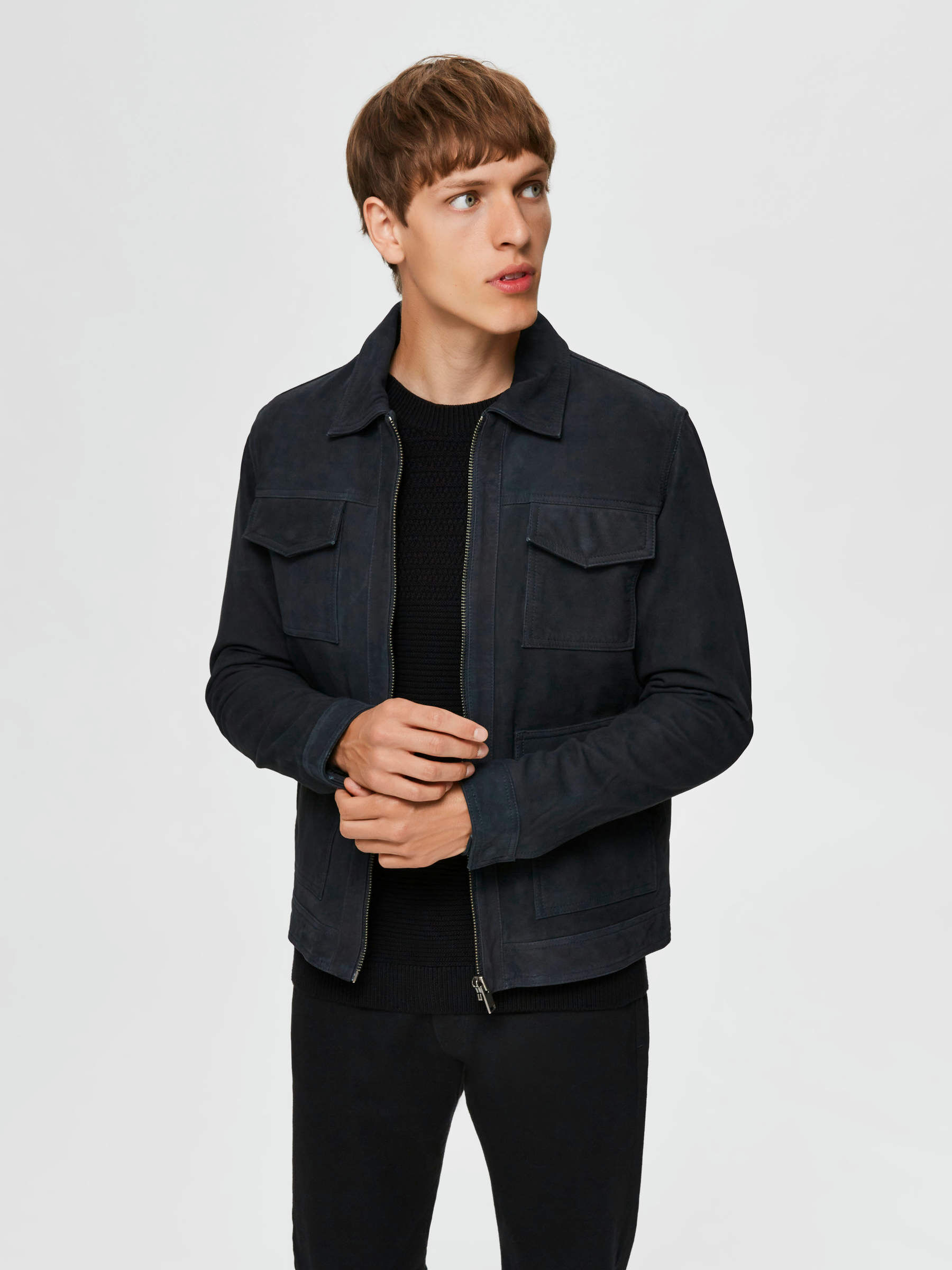 Selected homme suede jacket cheap