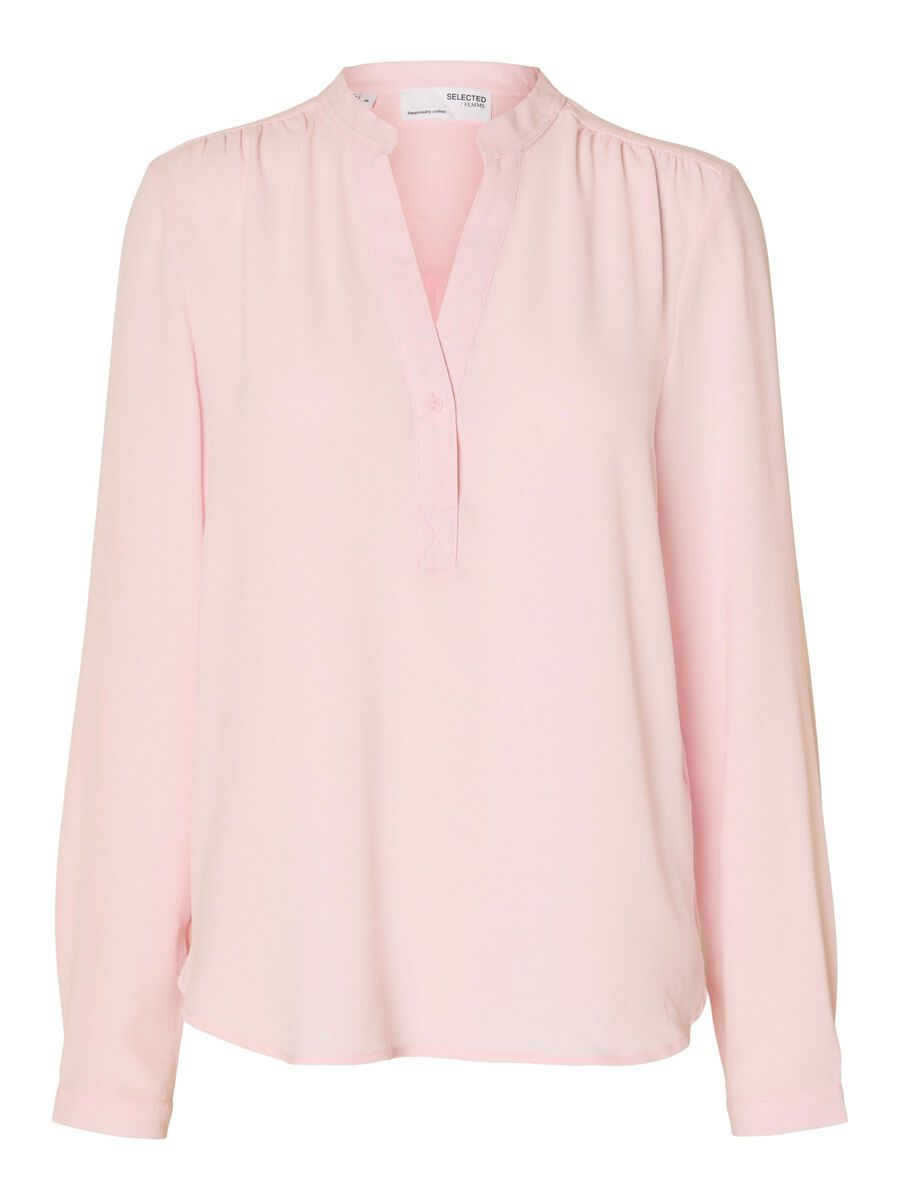 Selected LONG-SLEEVED BLOUSE, Cradle Pink, highres - 16079688_CradlePink_001.jpg