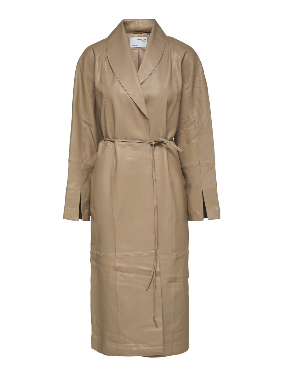 SELECTED Lang Jakke Kvinder Beige