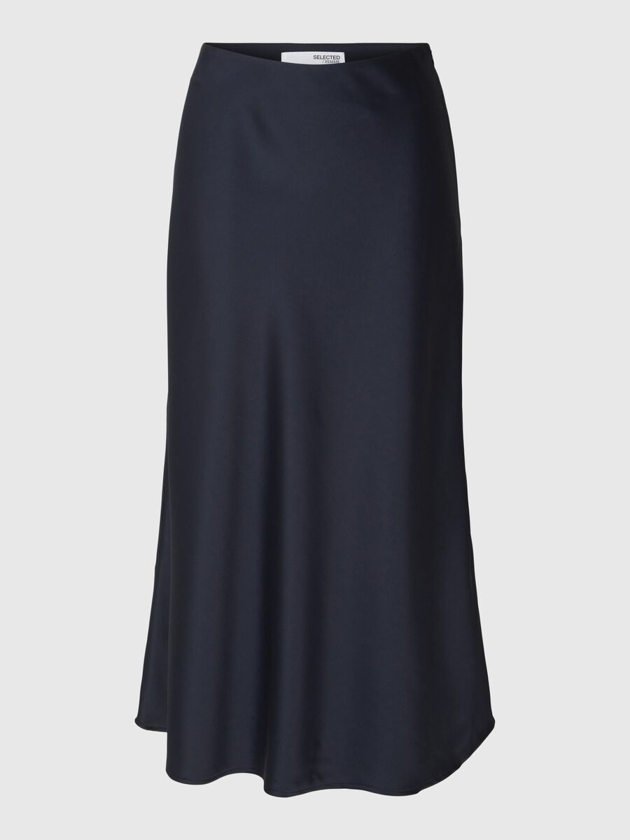 Satin Midi Skirt - Selected - Modalova