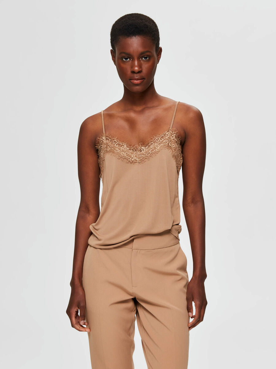 Selected BASIC LACE - STRAP TOP, Tigers Eye, highres - 16068445_TigersEye_003.jpg