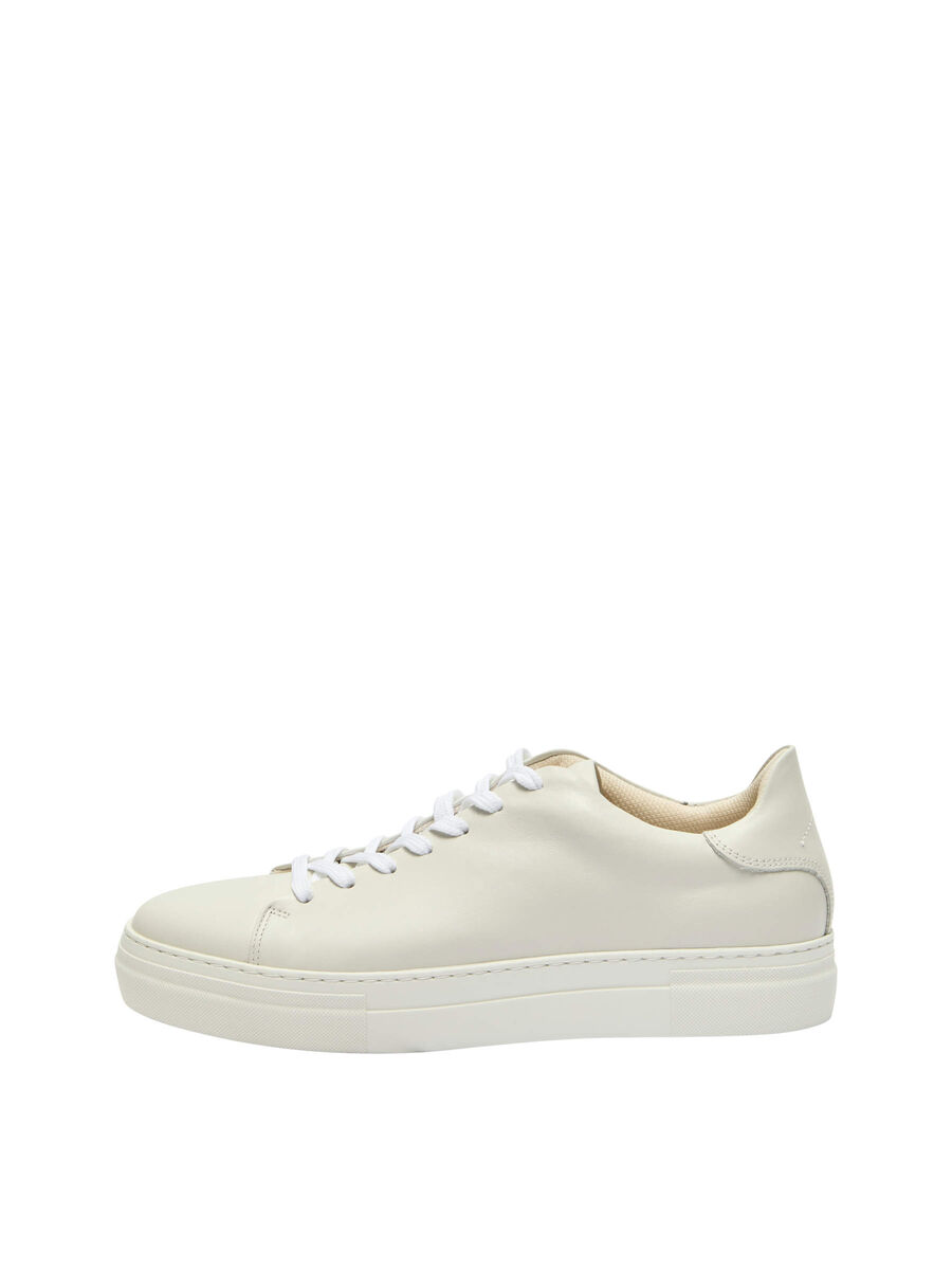 Selected CHUNKY LEATHER TRAINERS, Birch, highres - 16075982_Birch_001.jpg