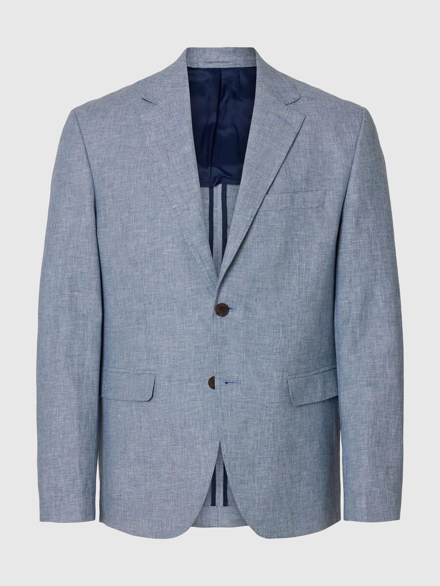 Selected REGULAR FIT SINGLE-BREASTED BLAZER, Light Blue, highres - 16093870_LightBlue_001.jpg