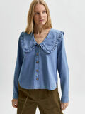 Selected STATEMENT KRAAG SPIJKERBLOUSE, Medium Blue Denim, highres - 16082932_MediumBlueDenim_008.jpg