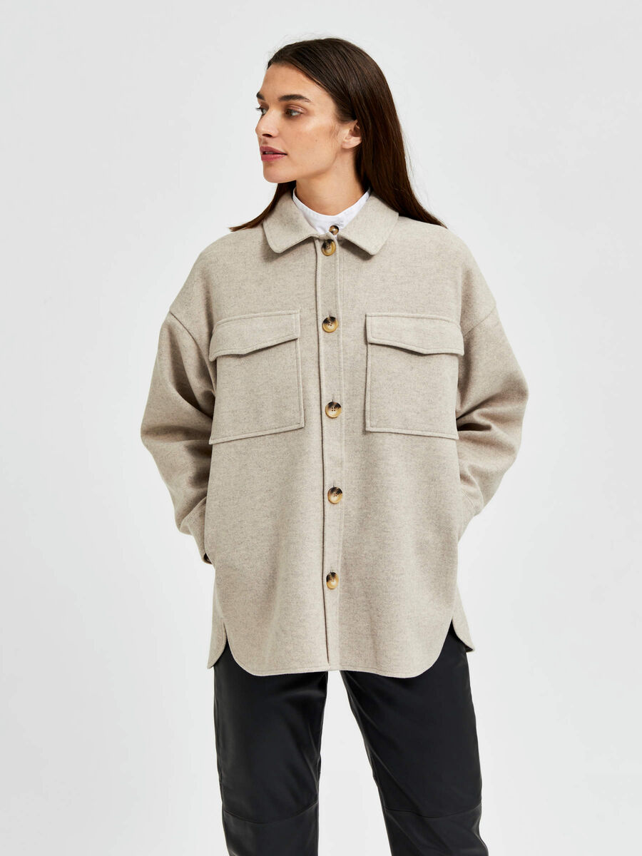 Selected VÆVET TWILL SHACKET, Pure Cashmere, highres - 16082458_PureCashmere_901245_003.jpg
