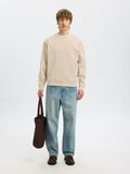 Selected 100% COTTON SWEATSHIRT, Oatmeal, highres - 16099829_Oatmeal_005.jpg