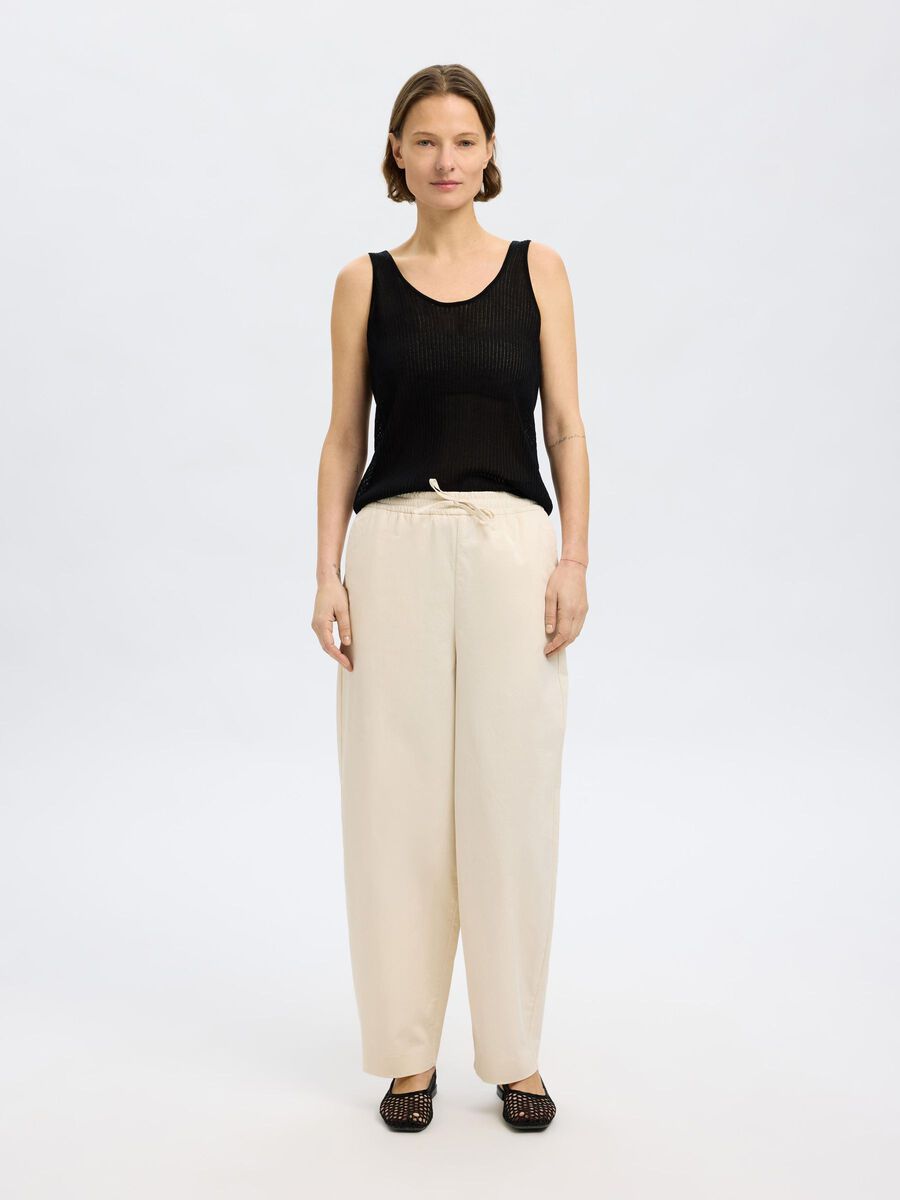Selected SLEEVELESS KNITTED TOP, Black, highres - 16097551_Black_005.jpg