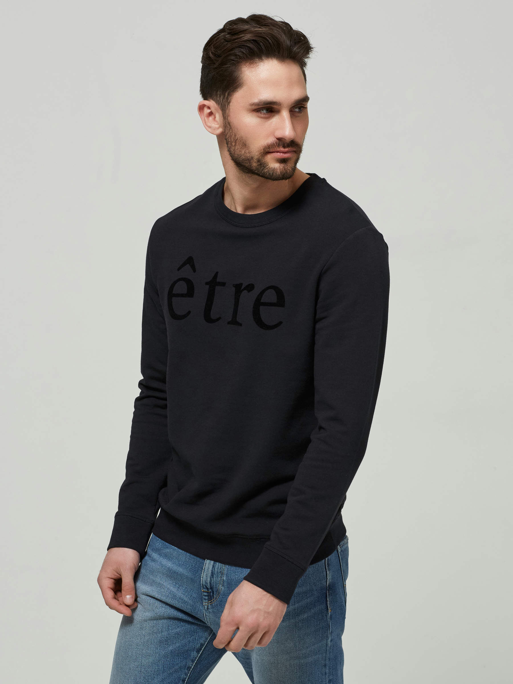 CREW NECK SWEATSHIRT Black SELECTED HOMME