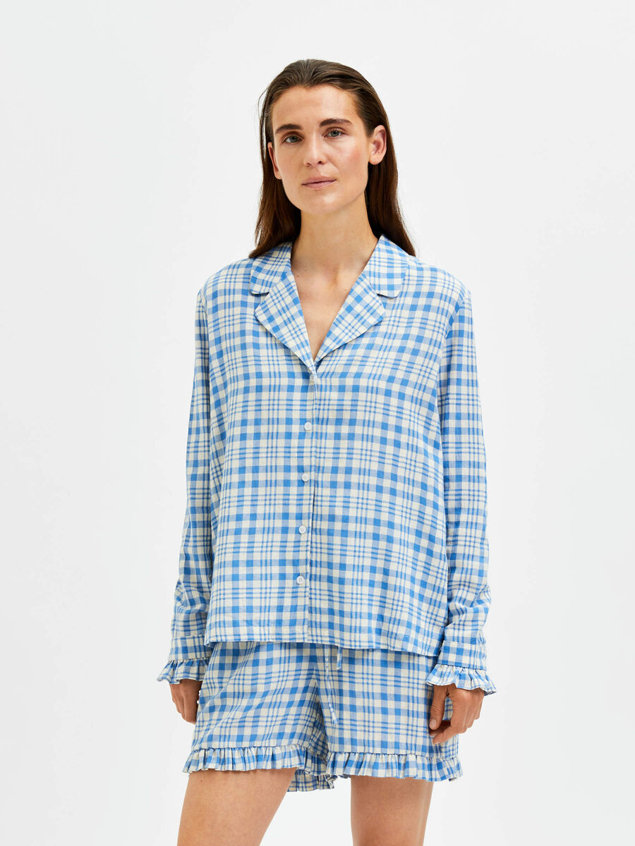 Selected CHECKED PYJAMA SHIRT, Whisper White, highres - 16082866_WhisperWhite_905215_003.jpg
