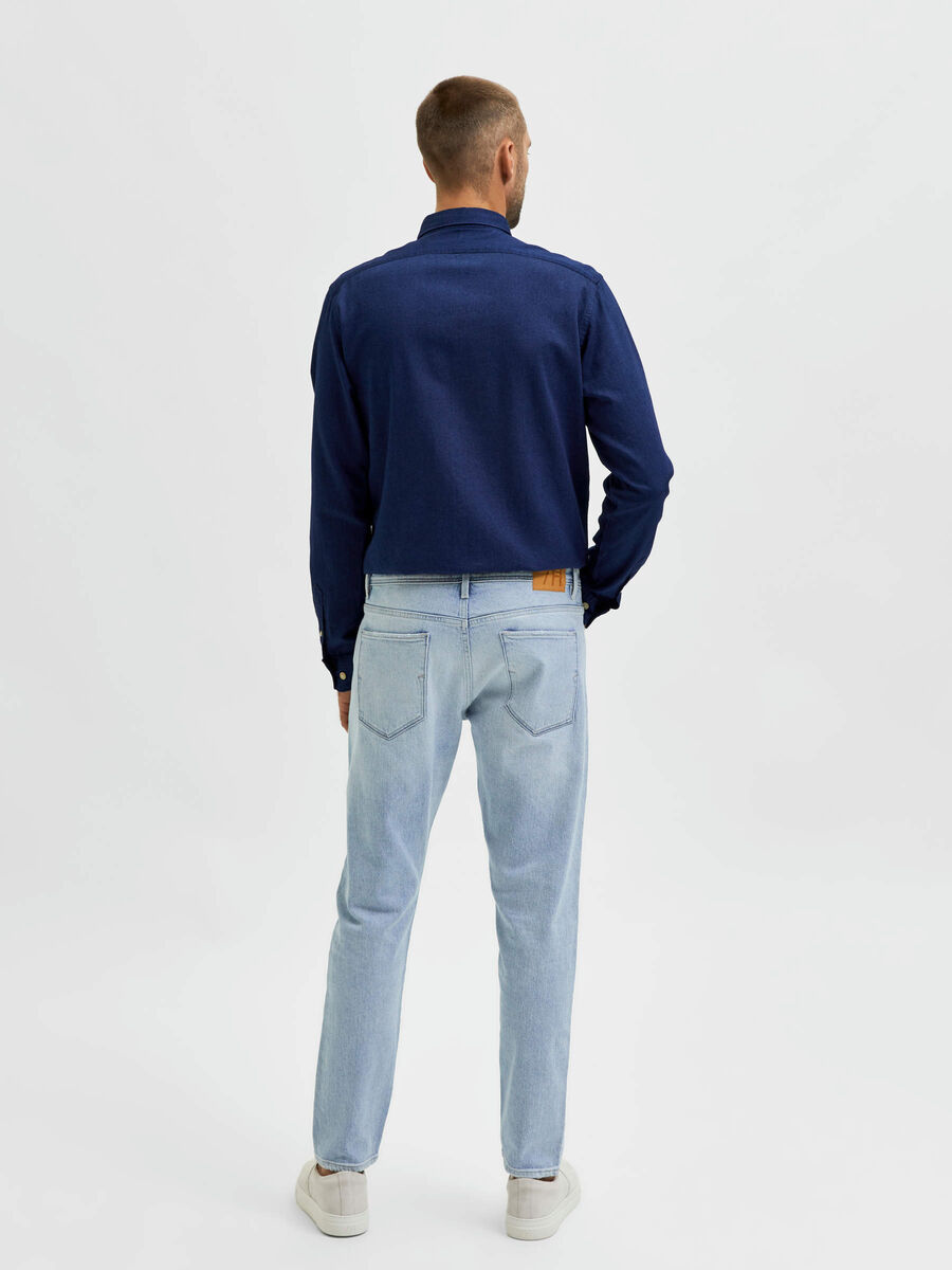 Selected 172 SLIM TAPERED FIT JEANS, Light Blue Denim, highres - 16083081_LightBlueDenim_004.jpg