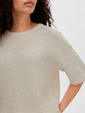Selected SHORT-SLEEVED KNITTED TOP, Birch, highres - 16089160_Birch_1016726_006.jpg