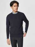 Selected COTTON - PULLOVER, Peacoat, highres - 16059294_Peacoat_003.jpg
