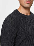 Selected YAKWOLL ZOPFSTRICK PULLOVER, Anthracite, highres - 16075361_Anthracite_787345_006.jpg